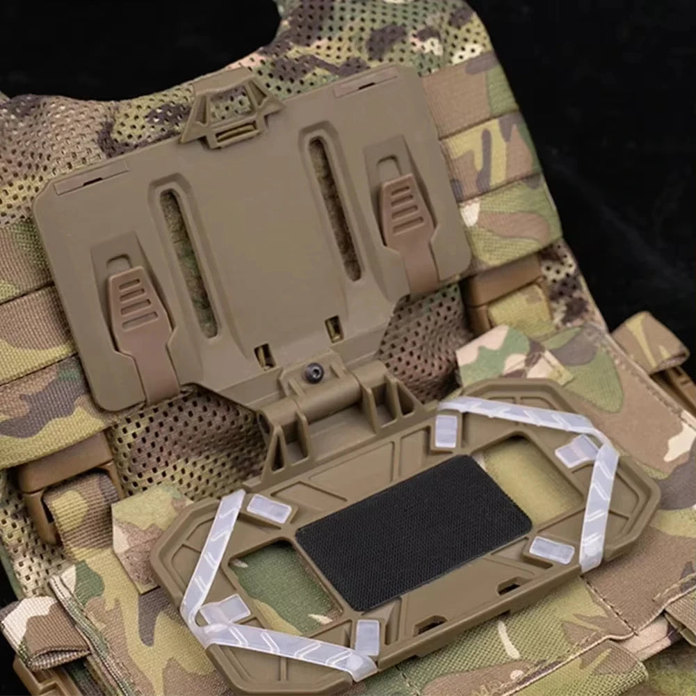 Vest Phone Holder Carrier For Molle Navigation Phone Board Quick Access Folding Holder Mount Tactical Vest Chest Bracket