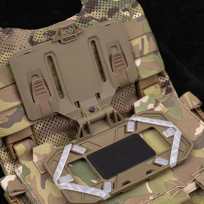 Vest Phone Holder Carrier For Molle Navigation Phone Board Quick Access Folding Holder Mount Tactical Vest Chest Bracket