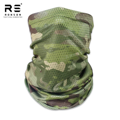 Tactical Camouflage Lightweight Mesh Fabric Sunscreen Mask Scarf Outdoor Sports Breathable Riding Sun Protection Quick Dry