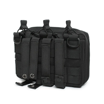 Tactical Mag Admin Pouch Molle Utility Tool Pouch Medical EMT Organizer Triple Stacker Magazine Holder for M4 M16
