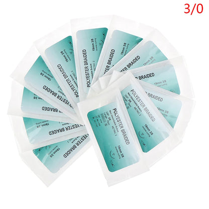 10Pcs 75cm 2/0 3/0 4/0 Medical Surgical Suture Nylon Silk Polypropylene Polyester Monofilament Thread Suture Teaching Exercises