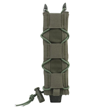 Tactical 9mm Extended Pistol Magazine Pouch Submachine Gun Long Single Mag MOLLE Malice Clip  MP5 MP7 UMP45 Airsoft Accessories