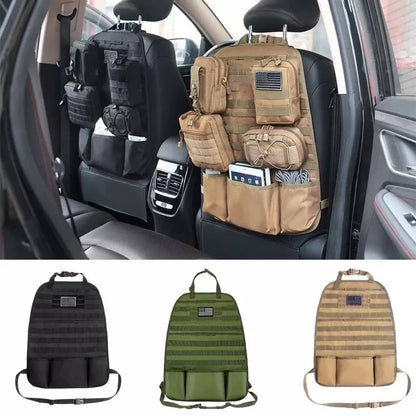 Molle Car Seat Back Organizer Panel Storage Pouch Universal Travel Vehicle Seat Cover Protector EDC Tool Bag Hunting Accessories