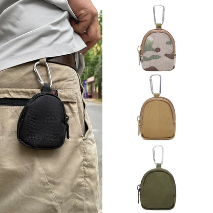 Outdoor Tactical EDC Pouch Key Wallet Holder Men Coin Earphone Pouch Bag Keychain Zipper Pocket Portable Key Bag