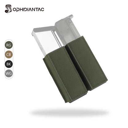 OPHIDIANTAC Multi-functional 9mm Mag Pouch Dual-Function Design MOLLE System with Tool Holder Fits with 1.75" Belts for Hunting
