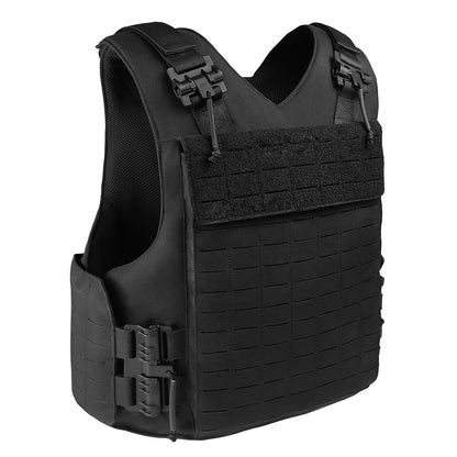 Outdoor Hunting Laser Quick Release Black Tactical Vest CS Quick Release Vest Duty Molle Anti Stab Protective Training Suit