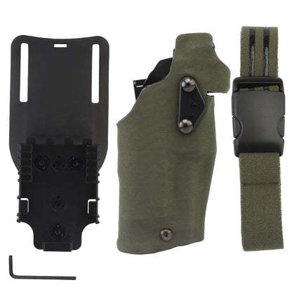 6354DO Tactical Pistol Holster for Glock 17/19 with X300/X300U Flashlight Airsoft -832 ALS Quick Release Leggings Holster