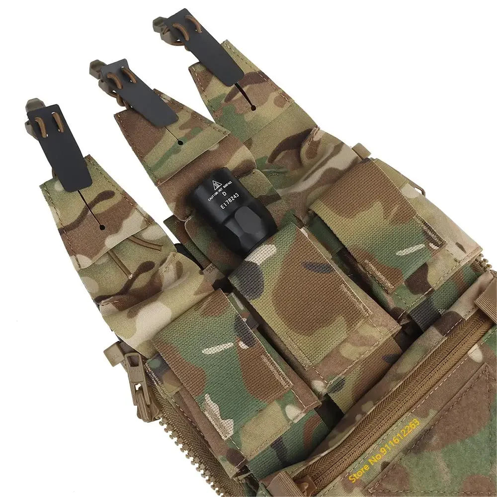 V5 PC Tactical Vest Back Panel Pouch Zip-on GP Pocket FCPC Plate Carrier Expansion Bag Hunting Vest Accessories