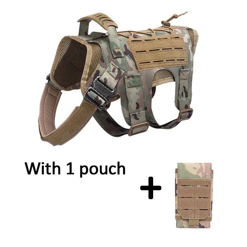 Tactical Dog Vest Hunting Shooting Cs  Fan Service Nylon Pet Vests Airsoft Training Molle Dogs Harness