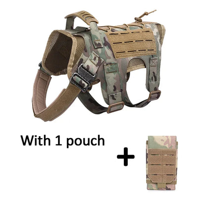 Tactical Dog Vest Hunting Shooting Cs  Fan Service Nylon Pet Vests Airsoft Training Molle Dogs Harness