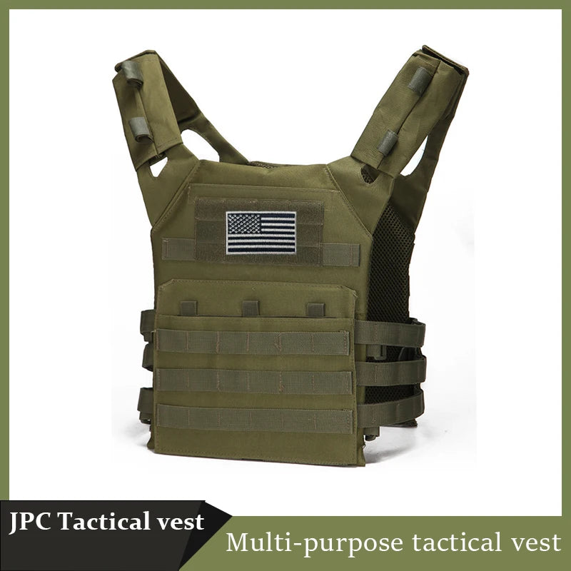 Nylon Tactical Vest Body Armor Hunting Carrier Airsoft Accessories Combat MOLLE Camo Vests