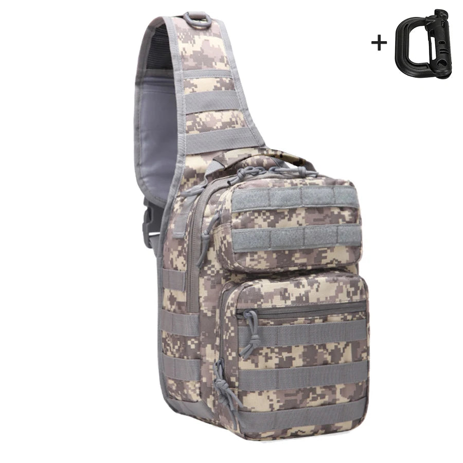 Multi pocket shoulder storage bag with large capacity and quick release buckle design, large sports chest bag