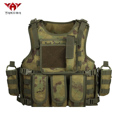 YAKEDA multifunctional quick release hunting vest with adjustable shoulder straps and waist circumference, multiple device bags