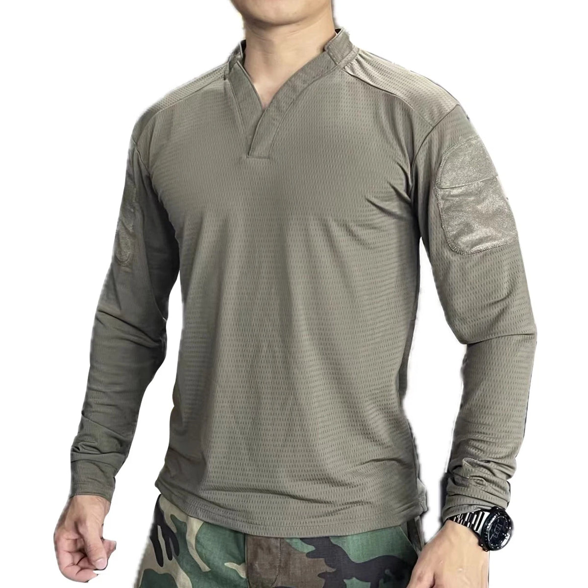 Velocity Style Rugby Shirt Quick Dry Tactical Long Sleeve T-shirt CAG Love Ranger Green