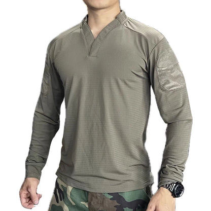 Velocity Style Rugby Shirt Quick Dry Tactical Long Sleeve T-shirt CAG Love Ranger Green
