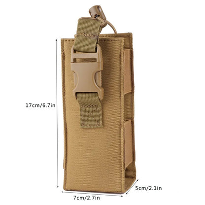1Pc Tactical Water Bottle Bag Molle Nylon Kettle Pouch Waist Pouch for Outdoor Hunting Hiking Cycling Khaki Green Black