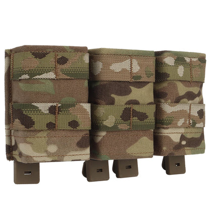 Tactical Medium FAST 5.56 Triple Mag Pouch Molle System with Kydex Clamps for Plate Carrier Airsoft M4 AR15 MAG Pouches