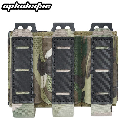 OphidianTac Magazine Pouch 9mm Single Double Triple Magazine Carrier Carbon Fiber MOLLE System Bullet Magazine Pouch