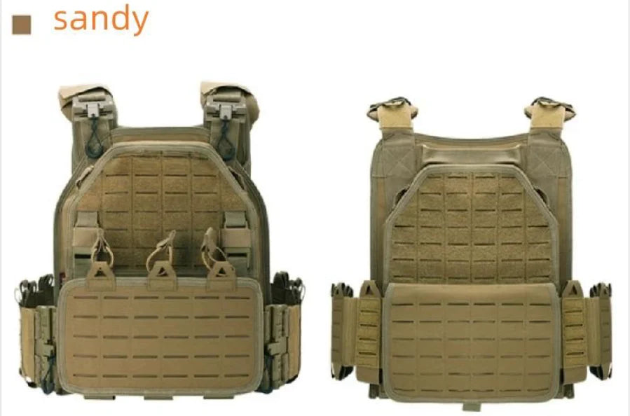 Tactical Vest 6094 Fast detachable light laser cut outdoor hunting black gear carry vest of high quality