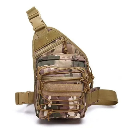 Tactical Shoulder Bag for Gun Concealed Carry Pistol Bag Crossbody Chest Pack Small Sling Backpack Quick Access Gun Holster Bag