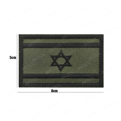 Israel Flag Embroidered Patches PVC Rubber Israeli Sticker Appliqued For Clothing