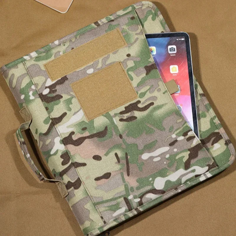Outdoor Padfolio Ring Binder with Sheets of Loose-Leaf Paper Memorandum A4 A5 A6 Weatherproof Tactical Notebook Accessories