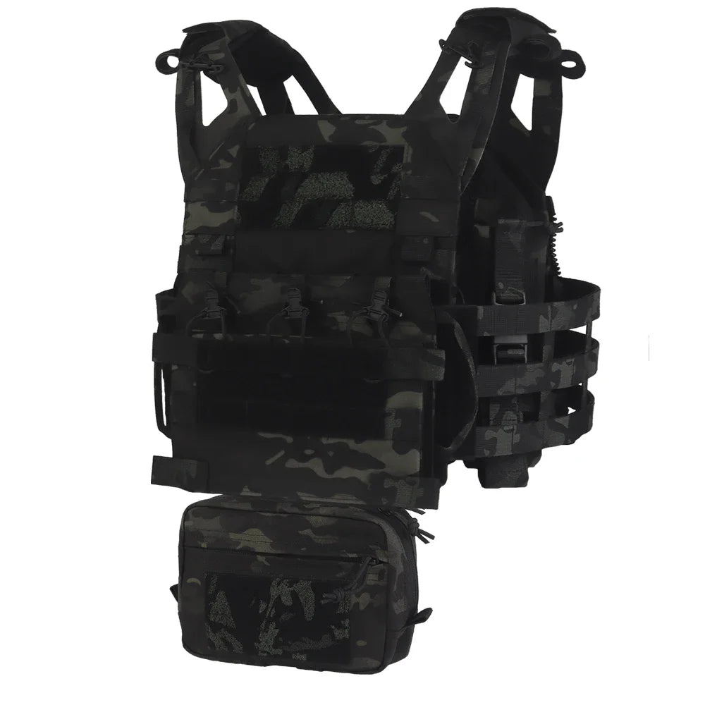 JPC3.0 Tactical Plate Carrier Set R Series Hunting Vest with Quick Release Cummerbund Triple Mag Pouch Airsoft Molle Radio Pouch