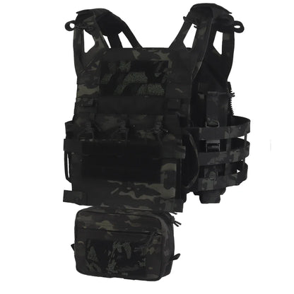 JPC3.0 Tactical Plate Carrier Set R Series Hunting Vest with Quick Release Cummerbund Triple Mag Pouch Airsoft Molle Radio Pouch