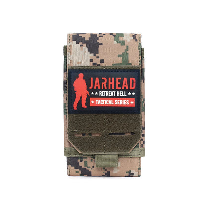 Tactical Laser Phone Pouch With Patche Molle Waist Pack Universal Accessories Pack EDC Hiking Hunting Camping Phone Bag
