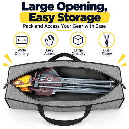 Cationic Oxford Fabric Outdoor Gear Storage Bag Large Rectangular Camping Equipment Carry Bag Dual Zipper Water-Resistant