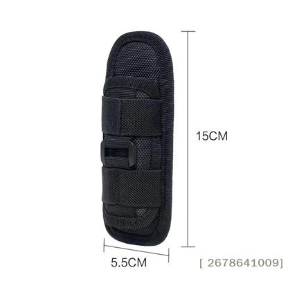 Rotatable Flashlight Holster,Nylon Belt Flashlight Pouch, Universal Flashlight Holder for Tactical Use