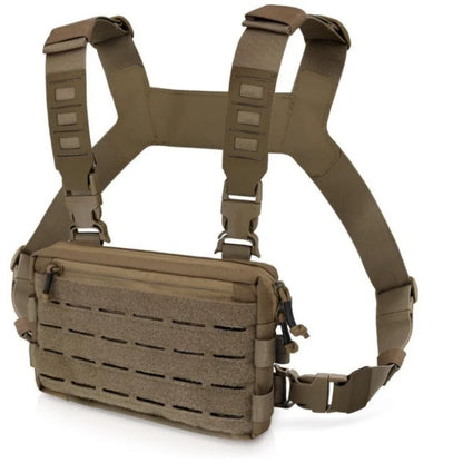 Men Tactical Chest Bag Lightweight Riding Vest Crossbody Pack For Cycling Hiking Camping Daily Use