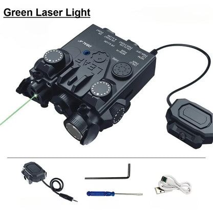 Multi-Purpose 20mm Rail Accessory, DBAL-A2 Aiming Indicator, Red Green Laser & White LED Lighting for Outdoor