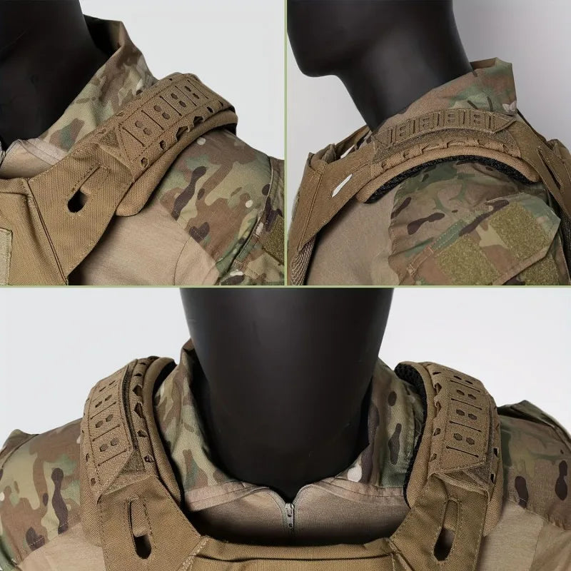 1/2PC Non-Slip Breathable Tactical Shoulder Pad Outdoor Hiking Backpack Shoulder Comfort Protector Strap Shockproof Mesh Cushion