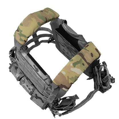 Tactical Elastic Shoulder Pads FERRO Style Elastic Nylon Backpack Strap Pads Padded Strap Cover 2" Low Profile FCPC FCSK Vest