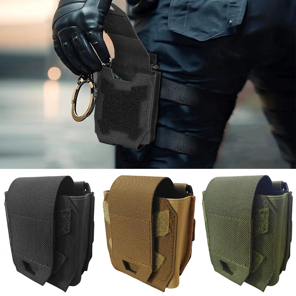 Shackles Holder Tactical Handcuffs Molle Pouch Shackles Case Universal Holster Quick Release Standard Cuffs for Vest