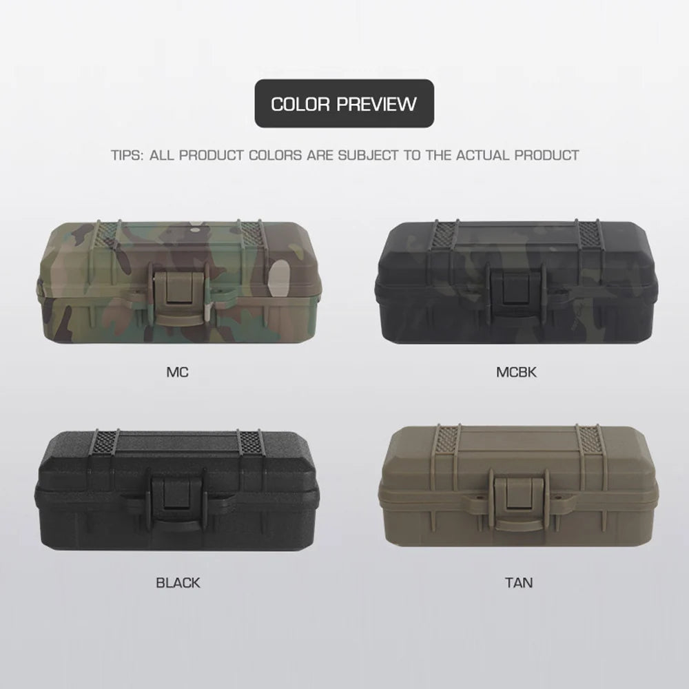 Tactical Camo Storage Box Valuable Item Hard Safety Case Multi Functional Tool Protection Boxs With Pre-cut Sponge Can Lockable