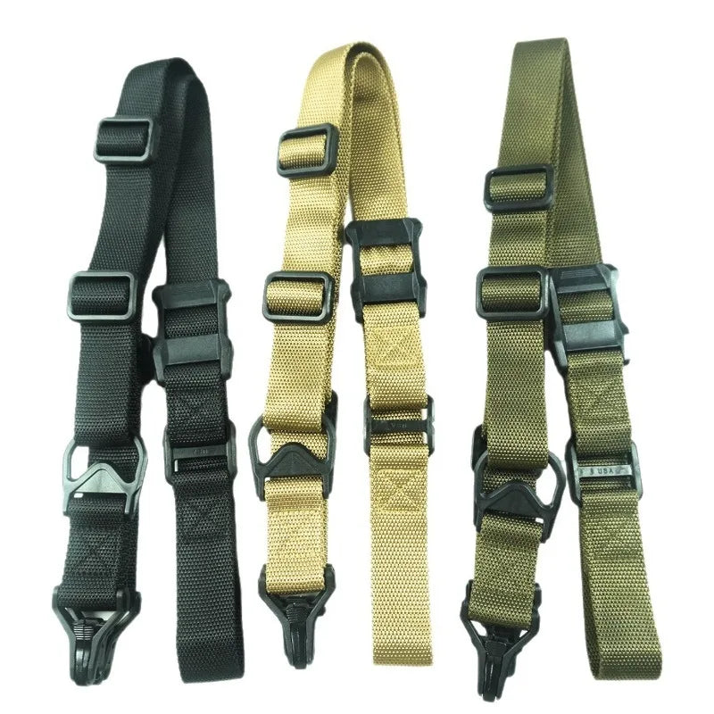 MS3 Tactical Multi Purpose Sling Single Double Point Adjustable Strap Outdoor CS Training Portable Carry Shoulder Belt