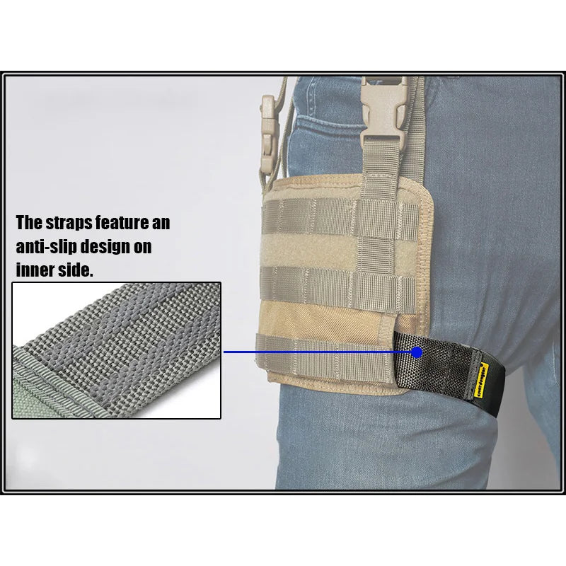 Emersongear Tactical Anti Slip Thigh Strap Gun Holster Drop Leg Band Belts Hanger Quick Release Buckle Pull Draw Elastic Hunting