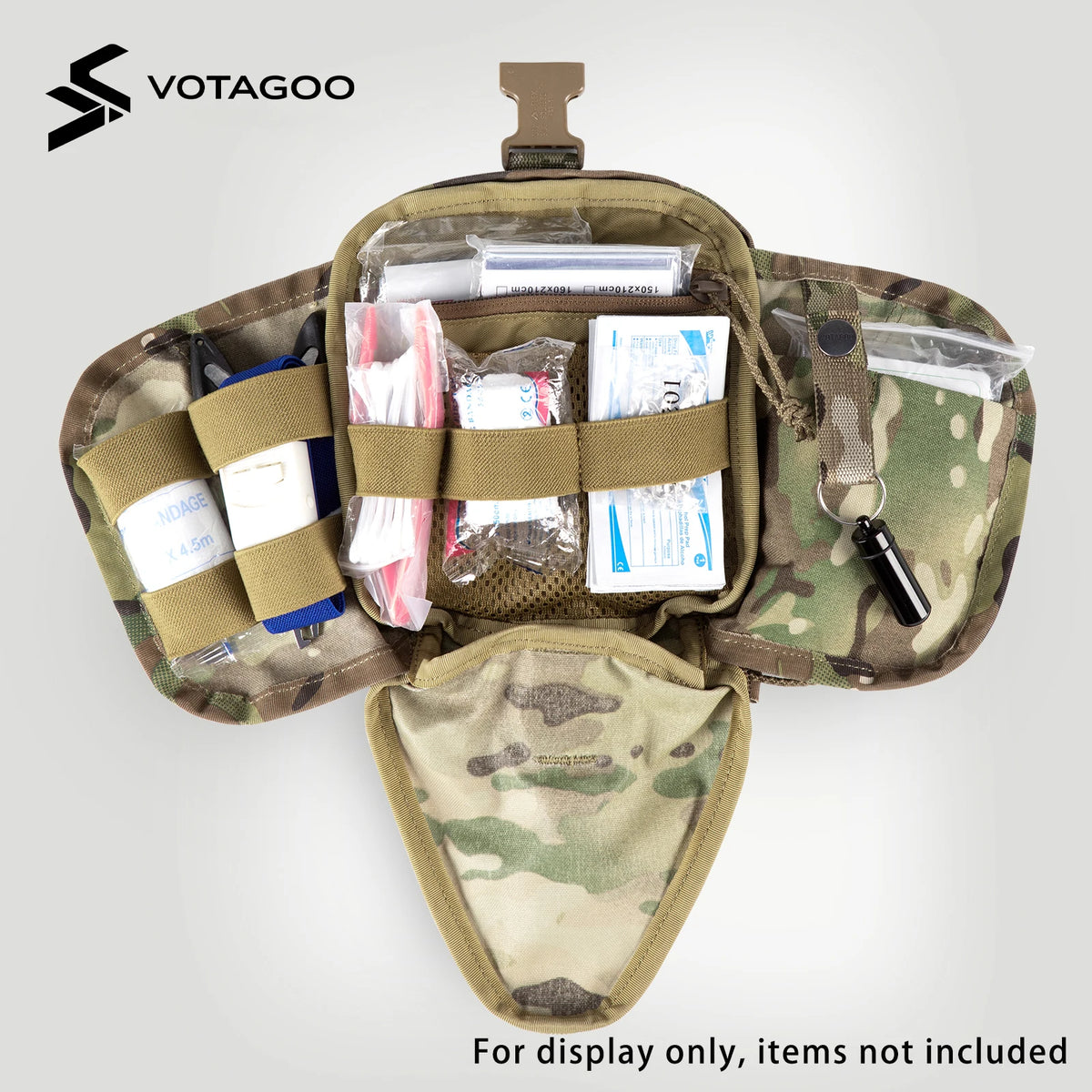 VOTAGOO Tactical IFAK Pouch – MOLLE Medical Bag & Miscellaneous Pouch, Military Fan Vest Expansion with Waist Bag