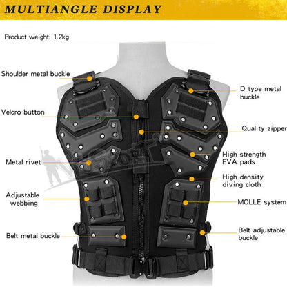 Tactisch Vest Hoge Kwaliteit Eva Beschermende Kleding Multifunctioneel Met Molle Systeem Airsoft Paintball Militar Combat Vest