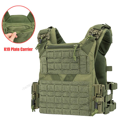 Plate Carrier Tactical Vest Comfortable Quick Release On/Off Hunting Cummerbund Fast Adjust Multi-size Airsoft Molle Gear