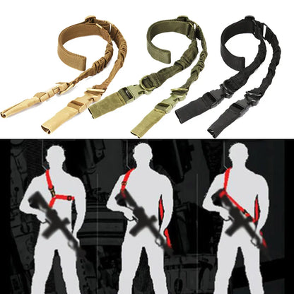 Shot Gun Belt Hunting Accessories Gear Double Point Gun Sling Shoulder Strap Rifle Rope Belt with Metal Buckle Hunt Accessories