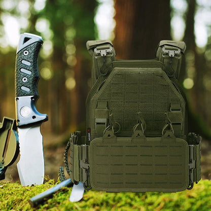 Men Molle Chest Bag Adjustable Nylon Casual Vest Bags Multifunctional Waterproof Wear- Easy Operate for Outdoor Camping
