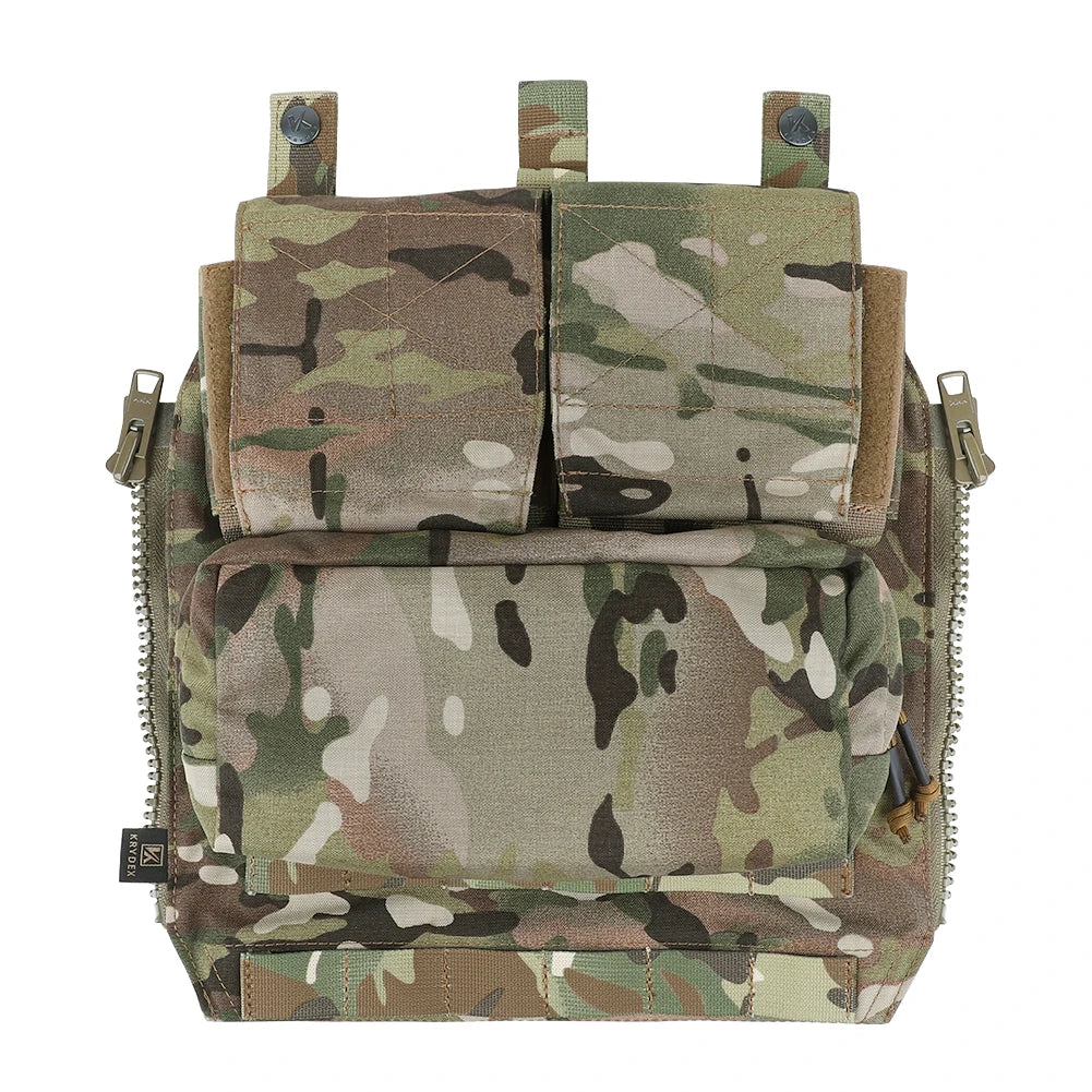 KRYDEX Tactical Zip On Pouch Plate Carrier Backpack Bag For CPC NCPC AVS JPC2.0 Hunting Airsoft Vest Accessories