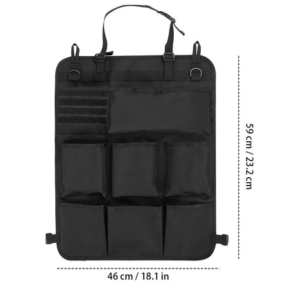 Tactical Camouflage Car Seat Backrest Storage Bag Hanging Organizer Vehicle Interior Accessory Space Saver Hanging Pouch