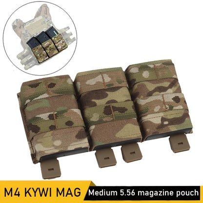 Triple Medium 5.56 Magazine Bag, Tactical Vest Magazine Bag, M4 KYWI MAG Magazine Bag, Tactical Hunting Airsoft equipment