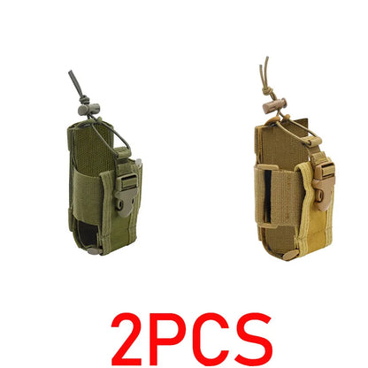 Tactical Radio Holder Shift Pocket Tactical Molle Pouch Walkie Talkie Holster Nylon Waist Belt Bag Pocket Hunting Accessories