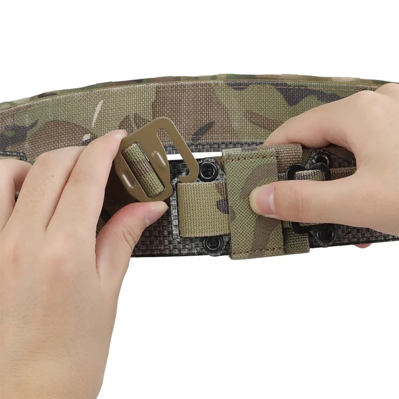 Modular Lightweight Dual Layer Belt Multi Purpose Organizer for Outdoor Airsoft Gear Adjustable Attachment System