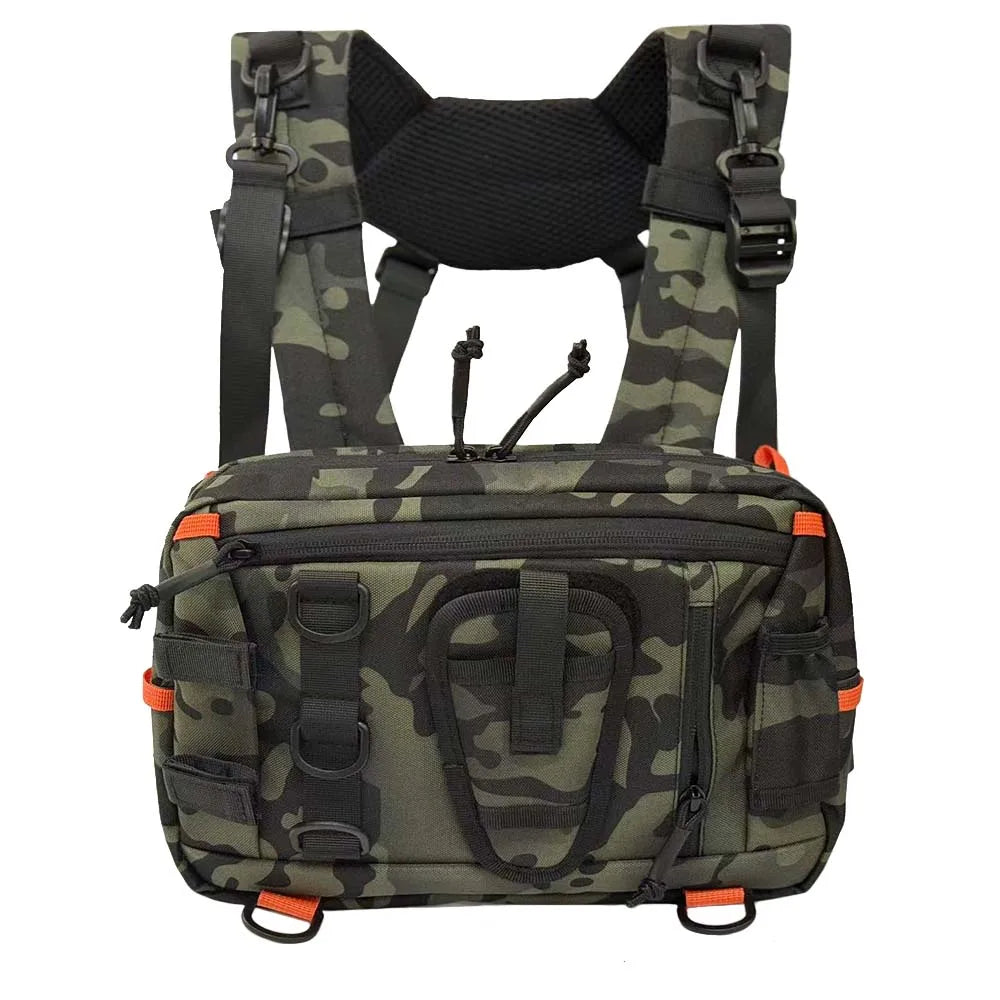 Tactical Chest Bag Multi-Functional Convenient Hiking Cycling Backpack Vest Bag Lure Fishing Bag Wholesale